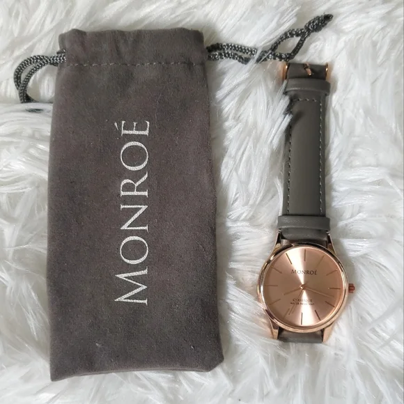 Monroe by Maestro Classique watch New Monroe Maestro Classique Watch Rose Gold Face 36 mm Gray  main image 4